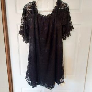 NWT Off Shoulder Lace Shift Loose Mini Dress